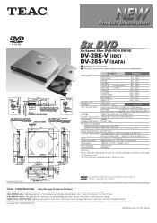 TEAC DV28E DV-28E-V Brochure