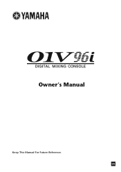 Yamaha 01V96i Owner's Manual
