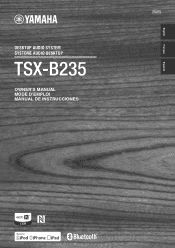 Yamaha TSX-B235 TSX-B235 Owners Manual