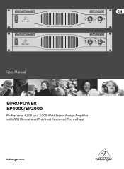 Behringer EUROPOWER EP2000 Manual
