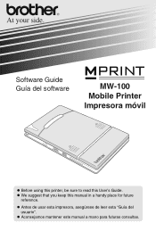 Brother International MW-100 Software Users Manual - English and Spanish