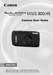 Canon PowerShot SD4000 IS PowerShot SD4000 IS / IXUS 300 HS Camera User Guide