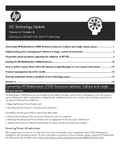 HP BLc7000 ISS Technology Update, Volume 6 Number 8 - Newsletter