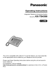 Panasonic KXTS4300 4-line/16 Ext.phone