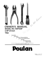 Poulan HDF550F User Manual