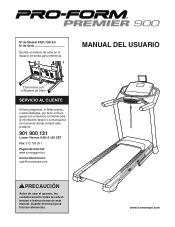 ProForm Premier 900 Treadmill Spanish Manual