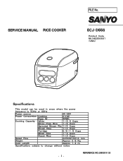 Sanyo ECJ-D55S Service Manual
