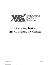 Via EPIA-ML8000A Operation Guide