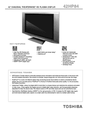 Toshiba 42HP84 Printable Spec Sheet