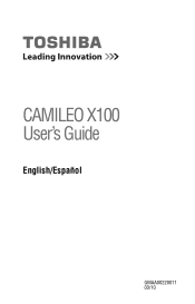 Toshiba PA3790U-1CAM Camileo X100 User Guide