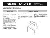Yamaha NS-C60 Owner's Manual