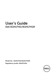Dell 24 SE2417HG SE2417HG Monitor Users Guide