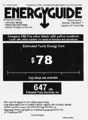 GE CNS23SSHSS Energy Guide