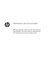 HP Chromebook x360 11 G2 EE Maintenance and Service Guide