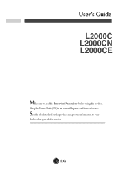 LG L2000CE Owner's Manual (English)