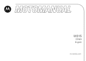 Motorola W315 User Manual