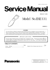 Panasonic EH-2331 Service Manual