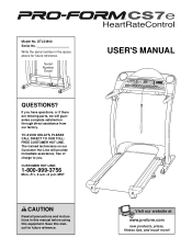 ProForm Cs7e Treadmill English Manual