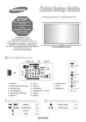 Samsung PN50A450P1D Quick Guide (ENGLISH)