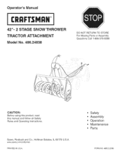 Craftsman 24838 Operation Manual