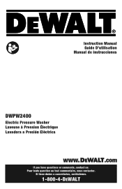 Dewalt DWPW2400 Instruction Manual