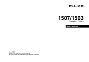 Fluke 1507 FE 1503-1507 Users Manual
