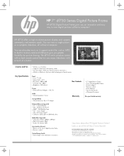 HP DF1000A3 HP df750 Digital Picture Frame - Datasheet