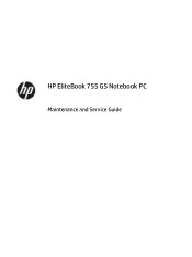 HP EliteBook 755 Maintenance and Service Guide