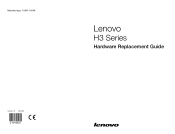 Lenovo H330 Lenovo H3 Series Hardware Replacement Guide
