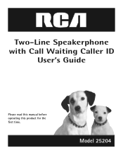RCA 25204RE1 User Guide