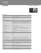Sony DSC-W710 Marketing Specifications (Black model)