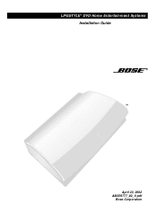 Bose Lifestyle 35 Installation guide