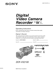 Sony DCR VX2100 Operating Instructions