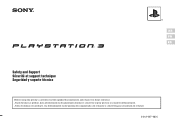 Sony PlayStation 3 Safety and Support