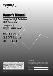 Toshiba 32DT2UL1 Owners Manual