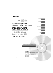 Toshiba XDE500VPK Owner's Manual - English