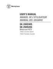 Westinghouse SK-26H240S User Manual