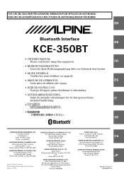 Alpine KCE-350BT Owners Manual