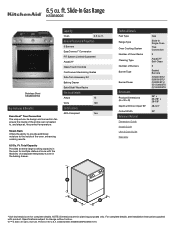 KitchenAid KSGB900ESS Specification Sheet
