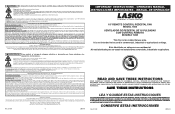 Lasko 1850 User Manual