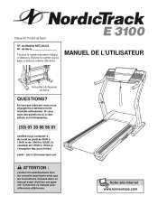 NordicTrack E 3100 French Manual