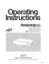 Panasonic AG 1980 Vcr