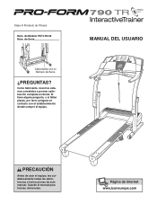 ProForm 790tr Treadmill Spanish Manual