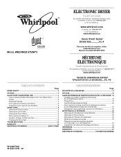 Whirlpool WED9750WR Owners Manual