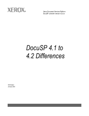Xerox 6100DN DocuSP 4.1 to 4.2 Differences