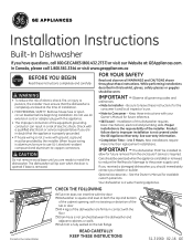 GE GDT655SSJSS Installation Instructions