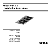 Oki C5300n Memory DIMM Installation Instructions