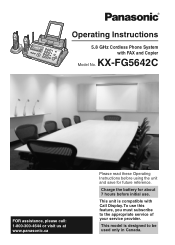 Panasonic KX-FG5642 Operating Instructions