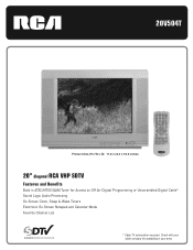 RCA 20v504t Spec Sheet