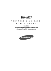 Samsung A727 User Manual (ENGLISH)